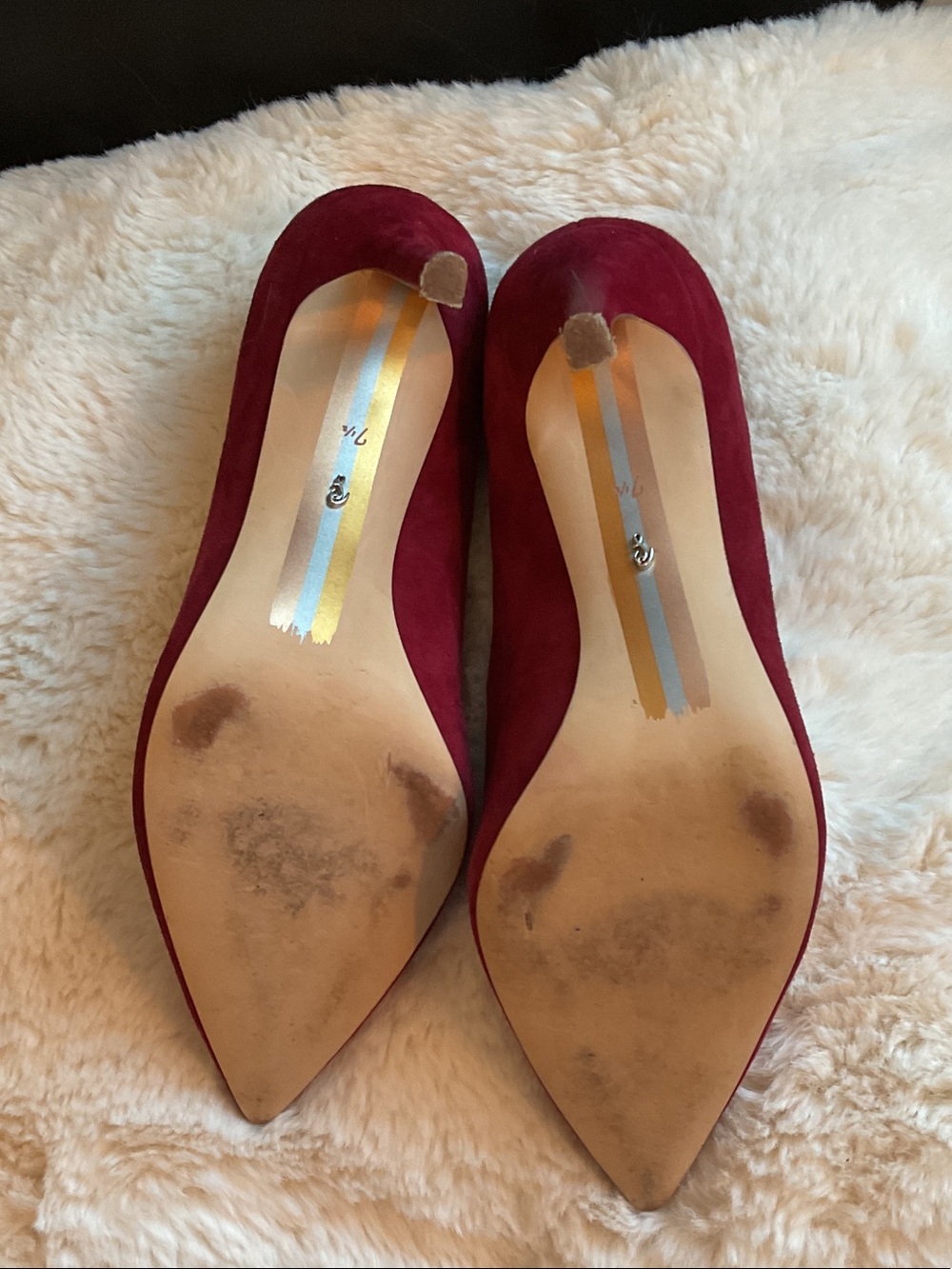 Sam Edelman Hazel Burgundy Suede Pointed Toe Stiletto Pump - Picture 11 of 11
